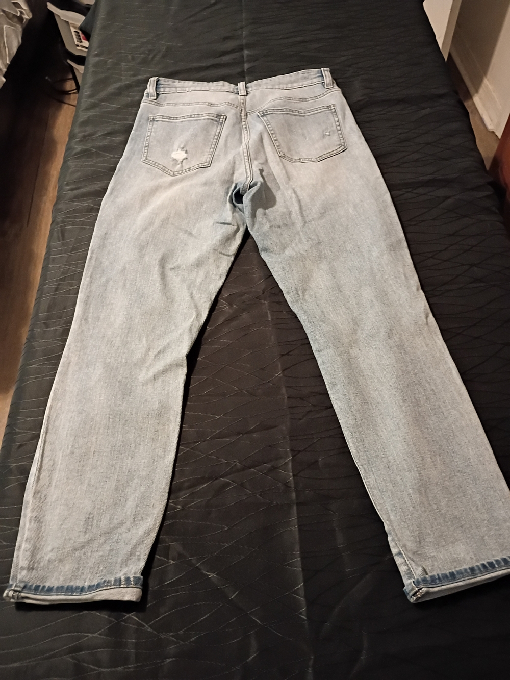 eunina Light Blue Straight Leg Men's Jeans